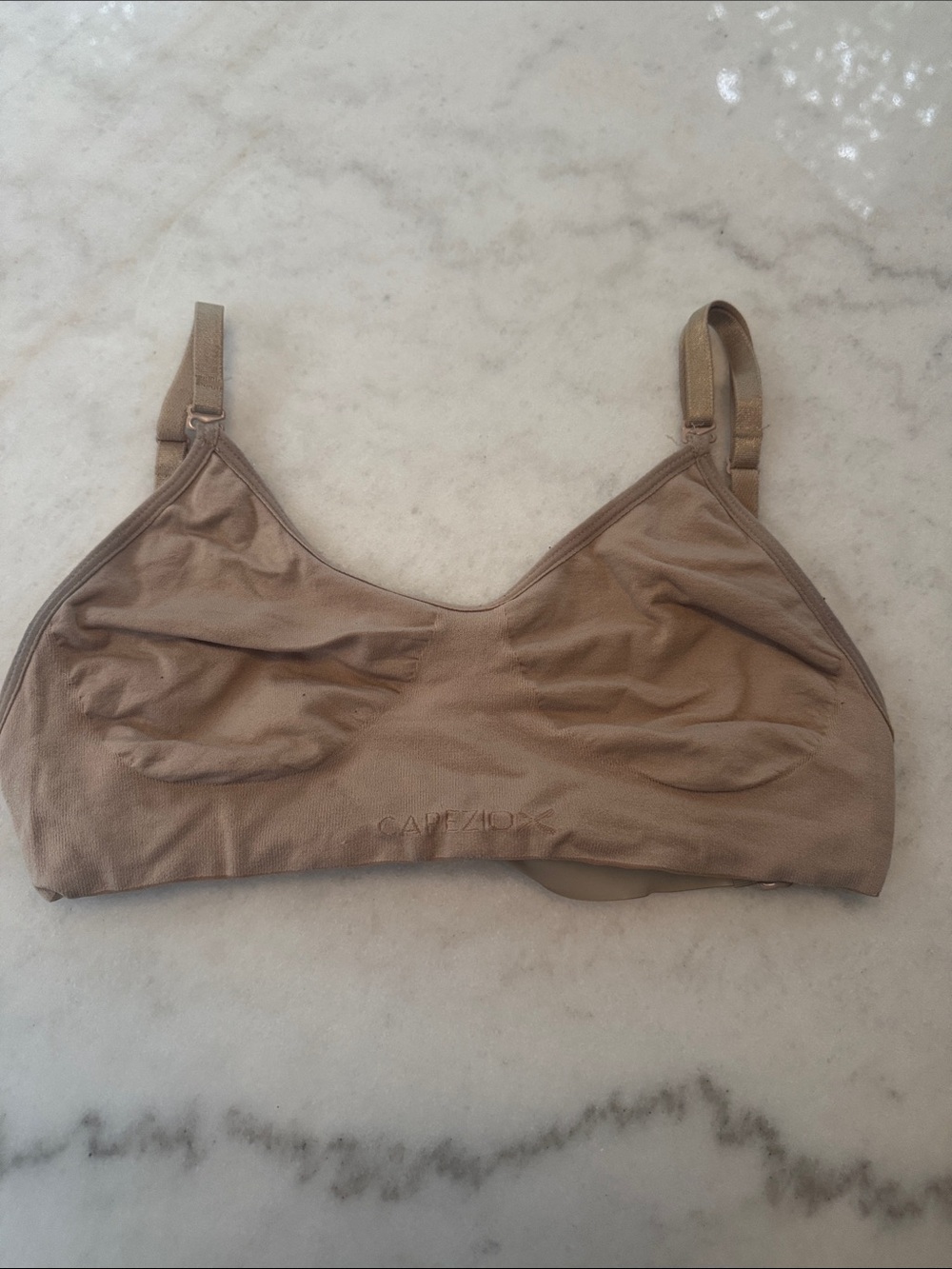 Capezio Seamless clear back strap bra